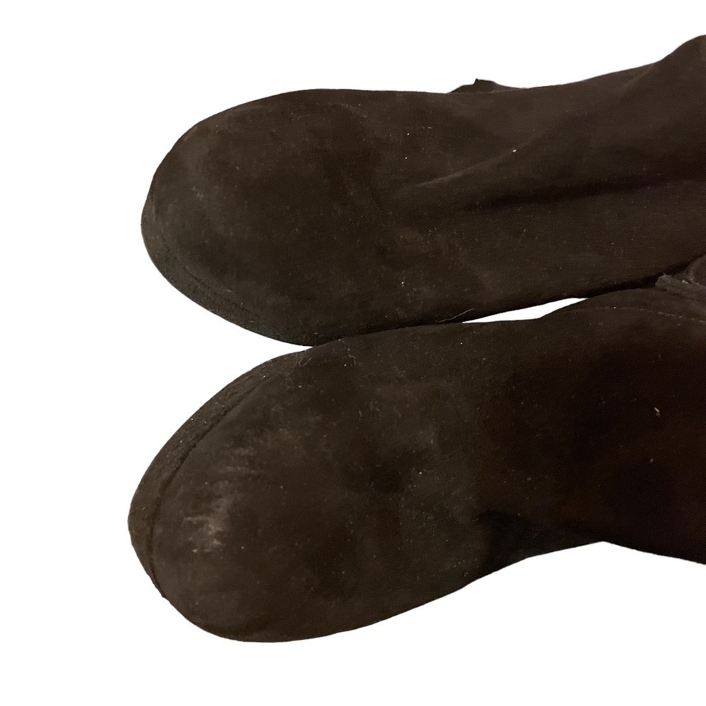 YSL BLACK SUEDE PLATFORM ANKLE BOOTIES - Picture 5 of 8